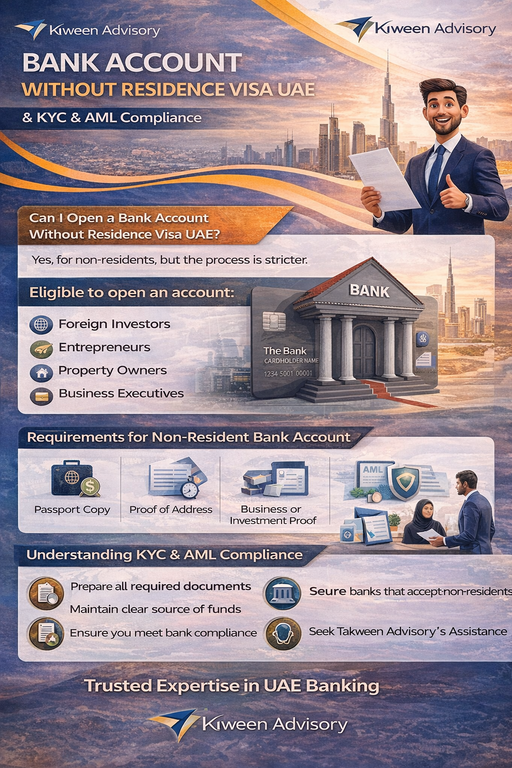 Bank Account Without Residence Visa UAE – KYC & AML Compliance Guide