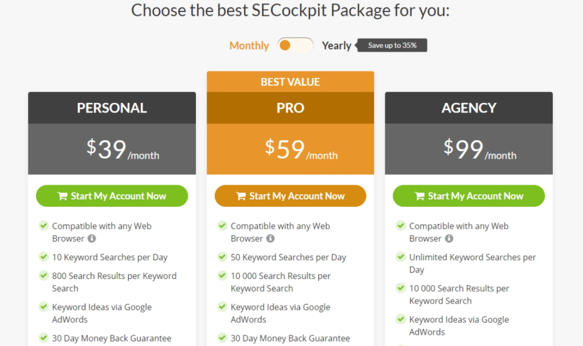 SECockpit Pricing