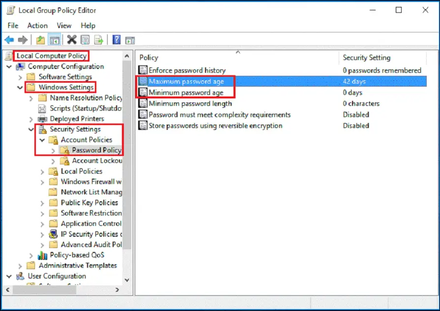 Password local. Политика паролей Windows 10. Политика паролей Windows 7. Computer configuration. Password Policy.