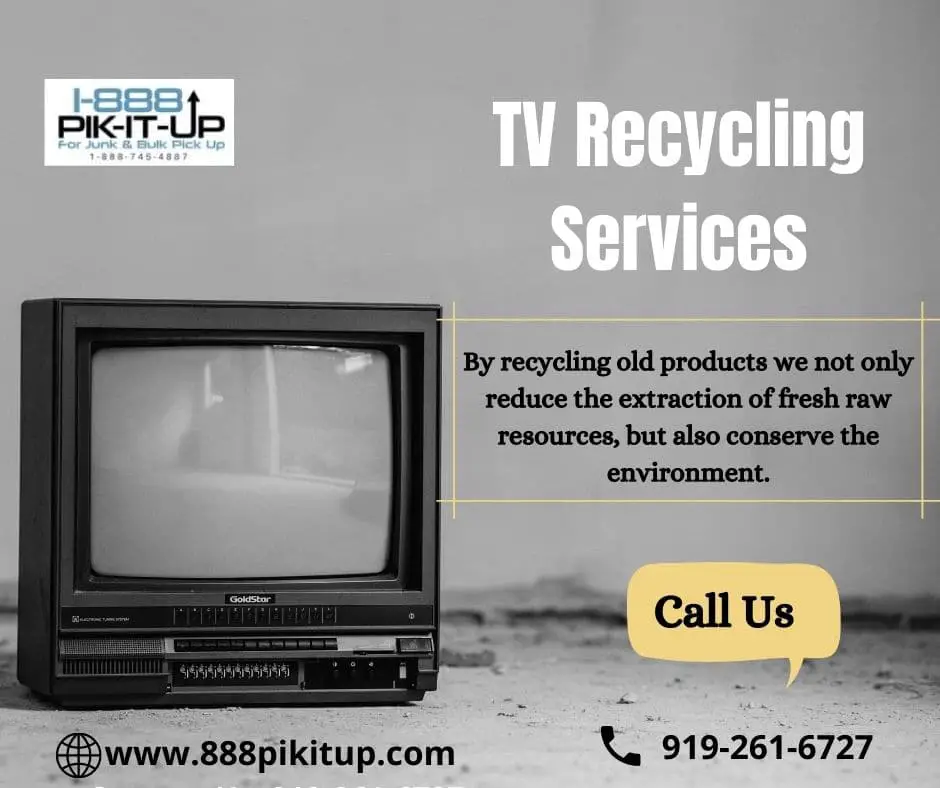 We are providing reliable and efficient TV Recycling services. Our 1-888-PIK-IT-UP Raleigh team provides you with the best TV recycling services.