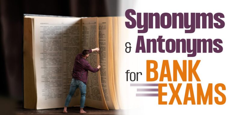 Synonym & Antonym for upcoming bank exams 2022