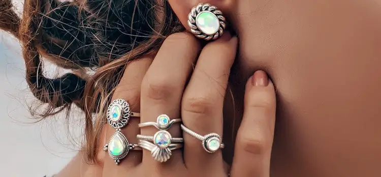 Gemstone Opal ring-29d79b0c