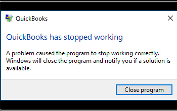 QuickBooks has stopped working-71eebc51