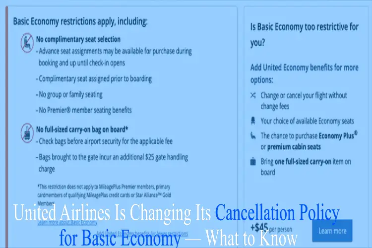 United Airlines Is Changing Its Cancellation Policy for Basic Economy - What to Know-13434338