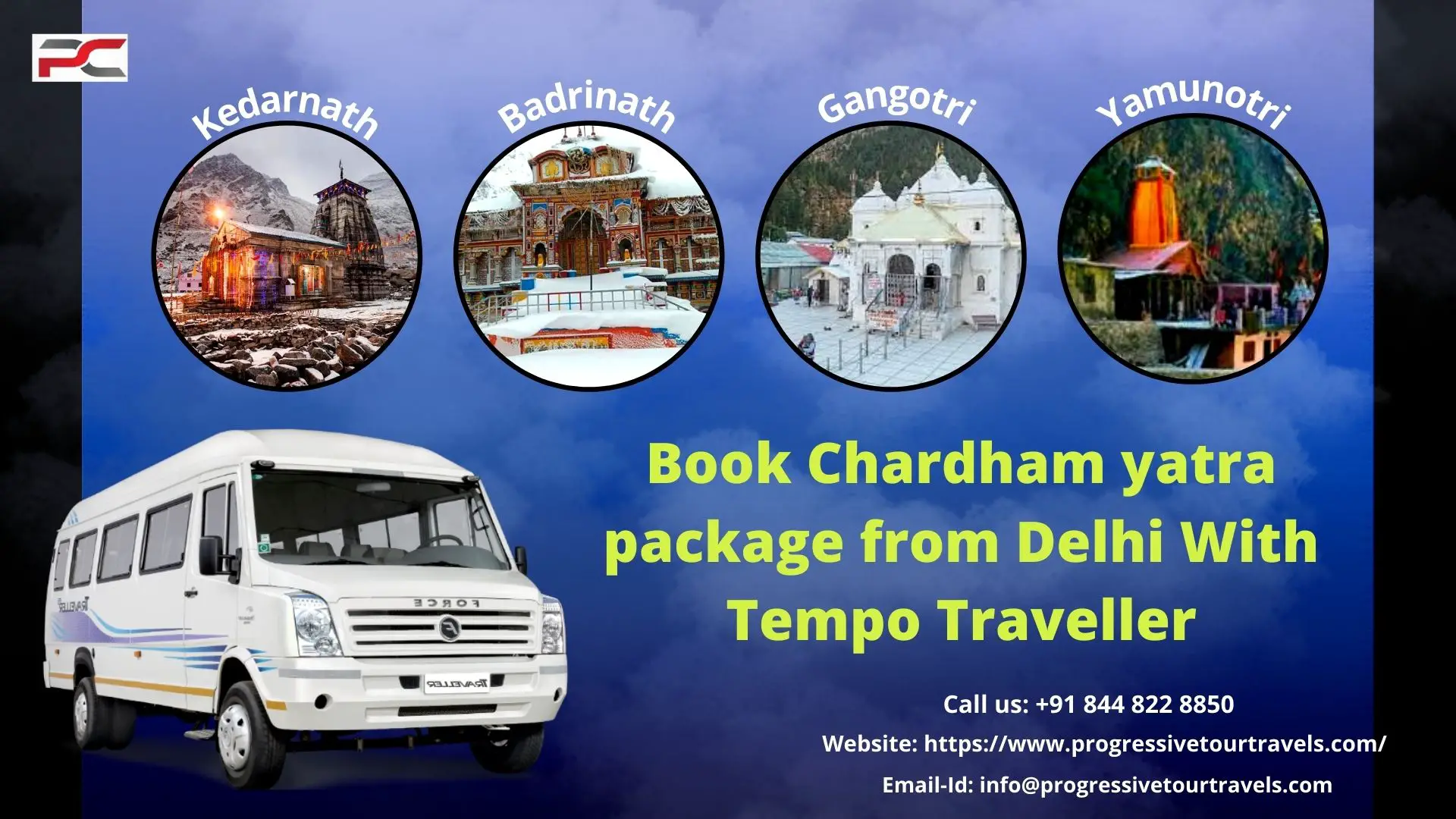 Book Chardham yatra package from Delhi With Tempo Traveller-b202db81