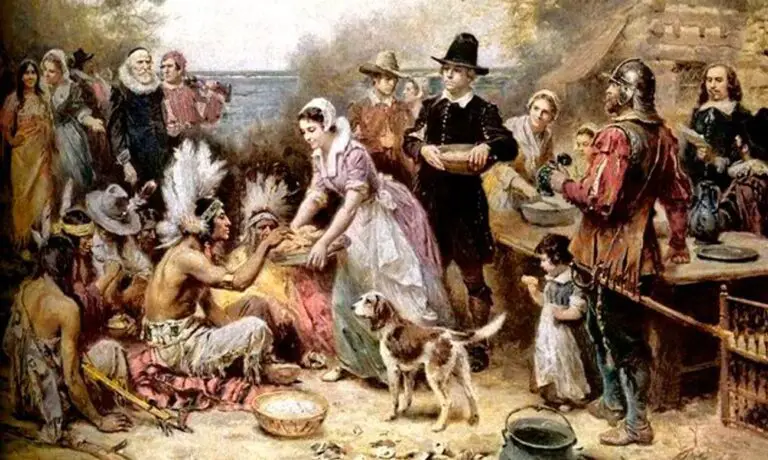 Plymouth Colonists and the Wampanoag, a local tribe