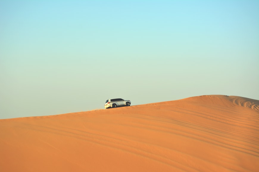 car on landscape of the desert-168a36d4