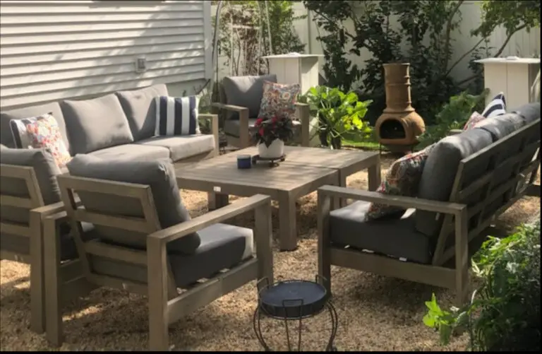 5pc outdoor patio sofa set with cushions