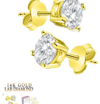 14K Gold Stud Earrings-1e5475a0