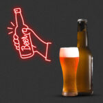 Hand holding a beer Neon Sign-83db47ab