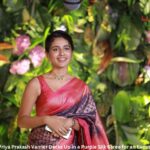 Priya Prakash Varrier decks up in a purple silk saree for an event!-0167ad65