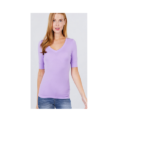 Women’s Basic V-neck t-shirts-94a3a2ff