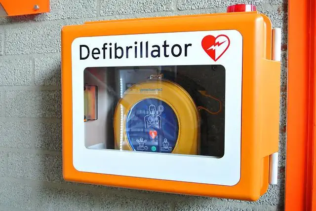 Closeup of a defibrillator