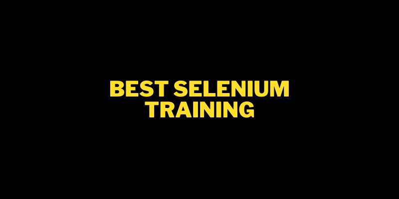 Best Selenium Training-5251e4c5