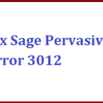 Fix Sage Pervasive Error 3012-927d83c1