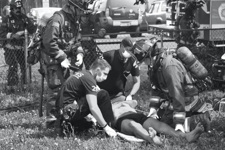 paramedics at an accident