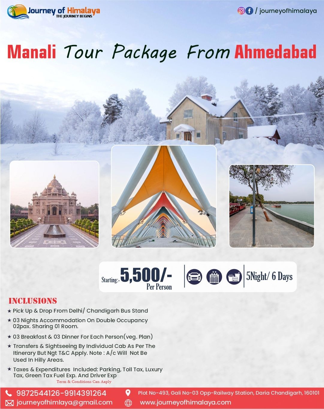 Manali Tour Package From Ahmedabad