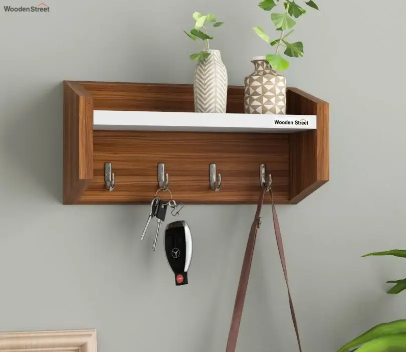 Alex Wall Shelf with Key Holders