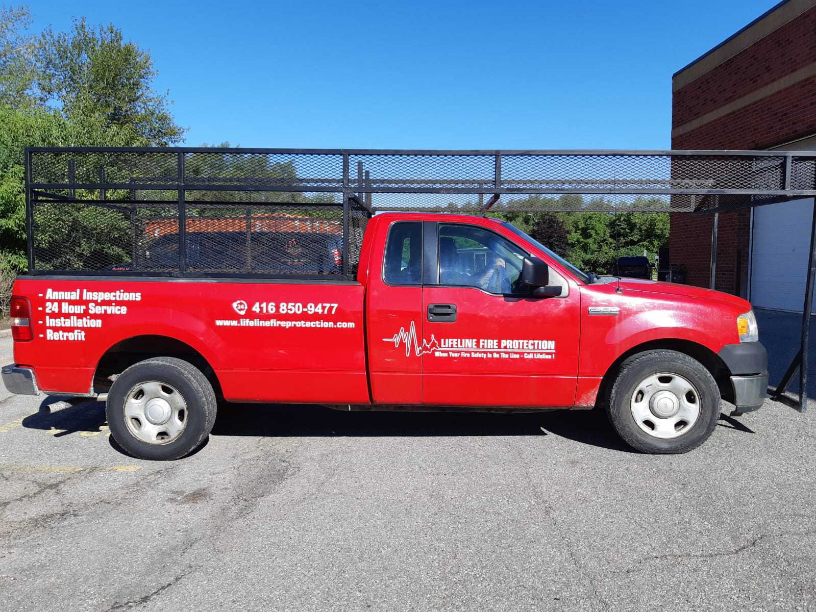 Lifeline Fire Protection Pickup Truck Wraps Made by Sign Source Solutions