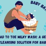 baby bating with milky wash