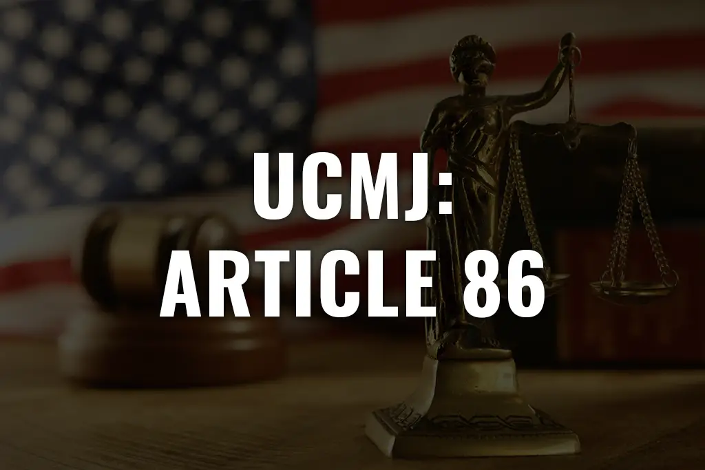 ucmj article 86 13 April