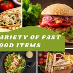 variety of fast food items