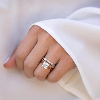 Bezel-Set Engagement Rings And Wedding Bands