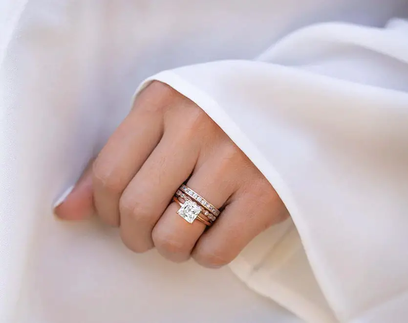 Bezel-Set Engagement Rings And Wedding Bands
