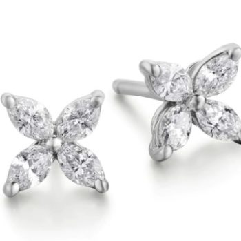 18k gold diamond studs