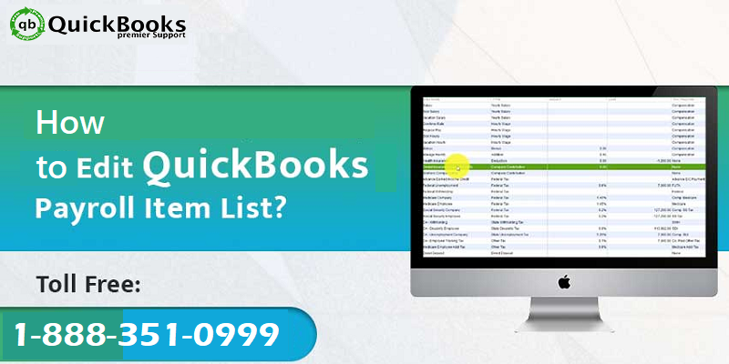 Steps to Edit a Payroll Item in QuickBooks Desktop