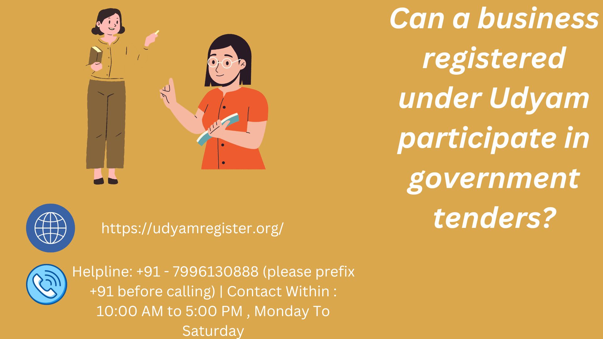 Can a business registered under Udyam participate in government tenders?