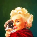 Marilyn-Monroe-with-Pekingese-paint-by-numbers