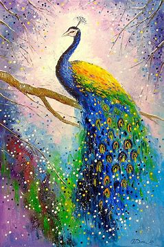 peacock painting