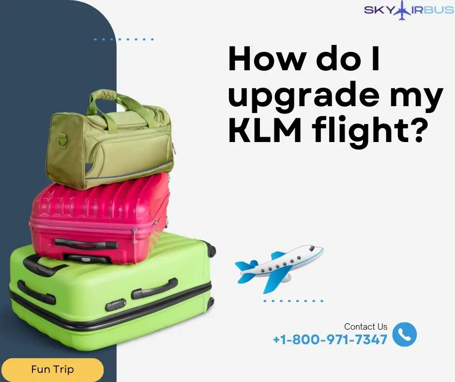 How do I upgrade my KLM flight