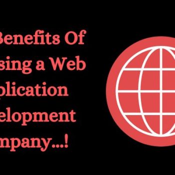 Top Benefits Of Choosing a Web Application Development Company...!