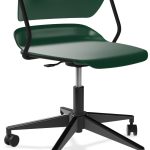 Dark Green Armless Desk Chair