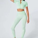 Twill-Active-Recycled-Colour-Block-Body-Fit-Legging-Green