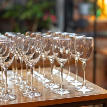 catering wine glasses