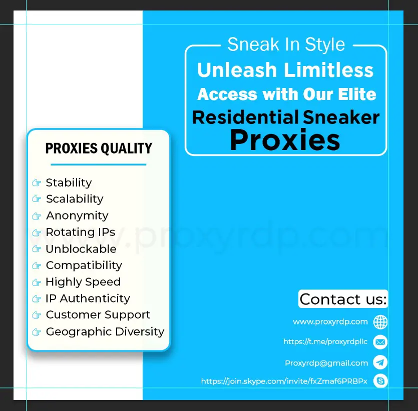 Residential Sneaker Proxies by ProxyRDP