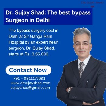 The bypass surgery cost in Delhi differs from hospital to hospital. At Sir Ganga Ram Hospital, the expert heart surgeon, Dr. Sujay Shad, offers bypass surgery starting at Rs. 3,55,000.