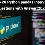 Top 20 Python pandas Interview Questions with Answer(2024)