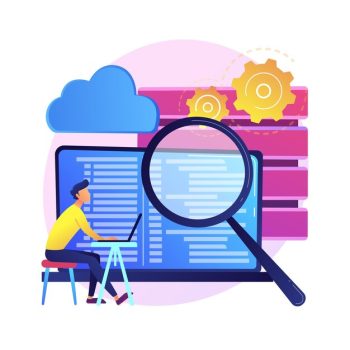 qa-tester-developmental-kit-analyzing-binary-code-close-inspection-coding-checking-open-script-website-administration-reaffirming-quality-isolated-concept-metaphor-illustration_335657-1196