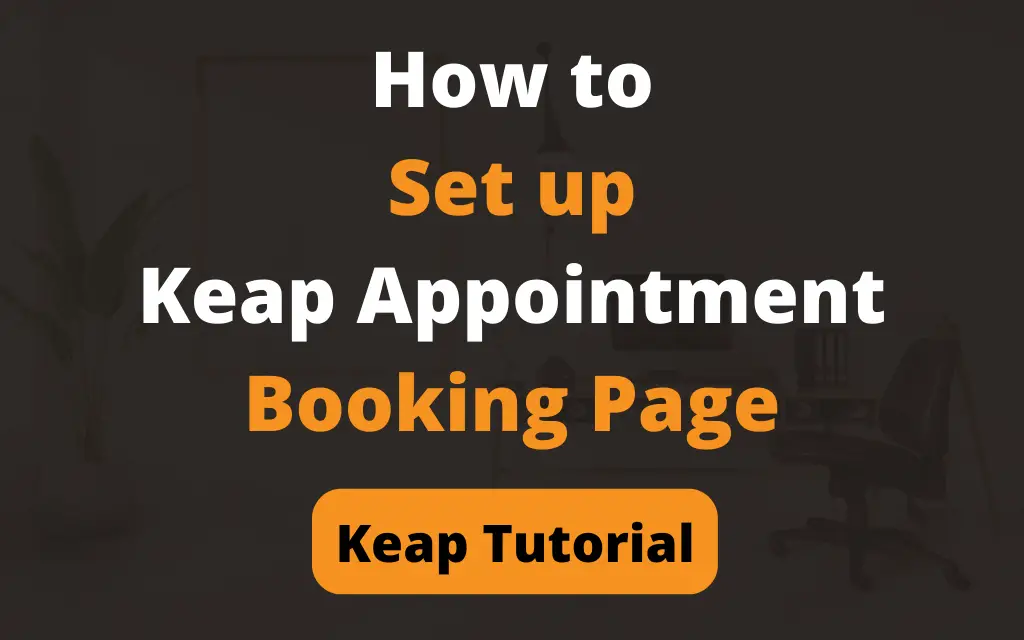how to set up keap appointment booking page