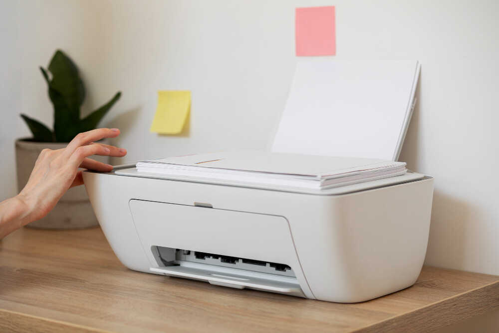 side-view-hand-using-office-printer