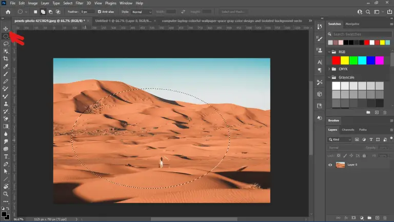 Photoshop Elliptical Marquee Tool