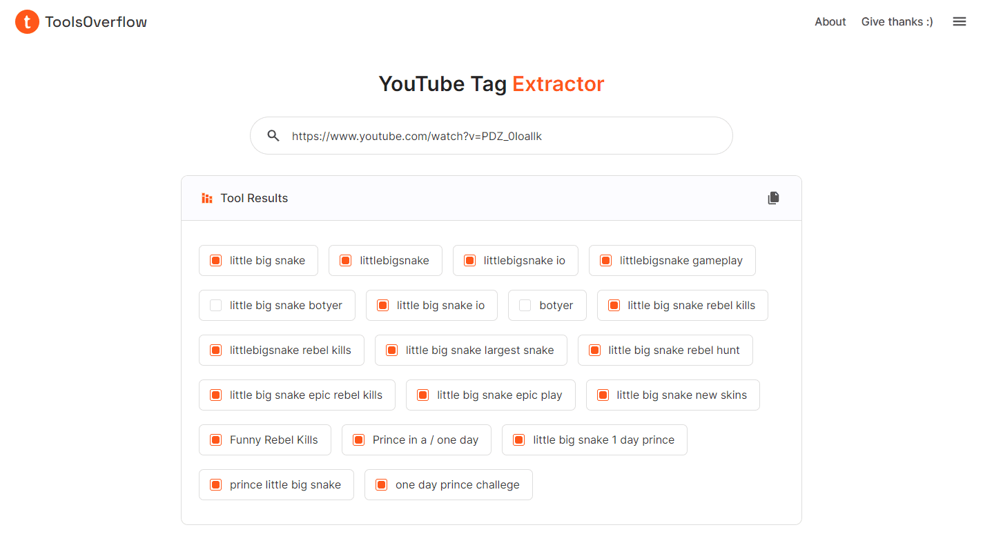 youtube-tag-extractor