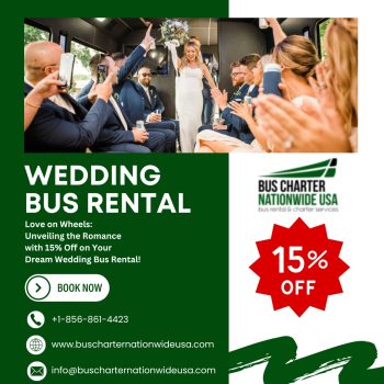 Best Wedding Bus Rental Company  Bus Charter Nationwide USA