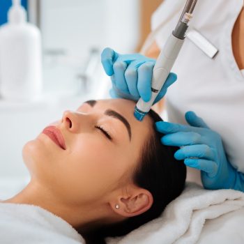 Female-patient-relaxing-during-HydraFacial-in-Chicago