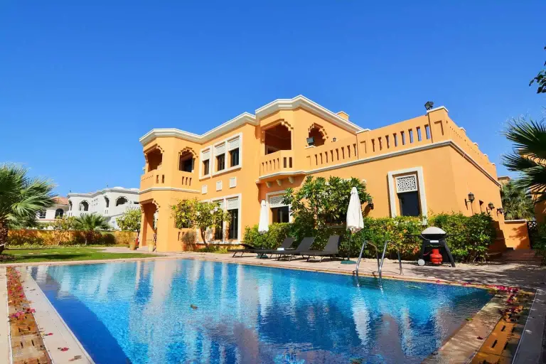 Lavish UAE villa for rent featuring a pristine pool