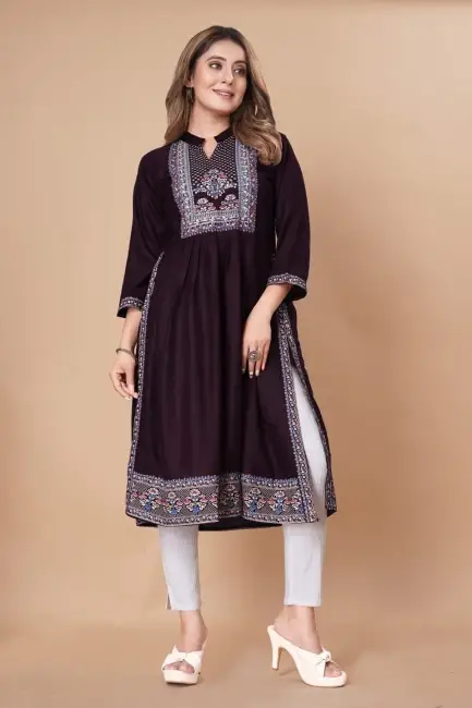 embroidered kurtis for women